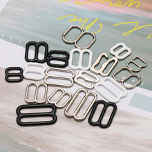 批发文胸肩带内衣调节扣包胶合金089字环形扣固定内衣泳衣肩带扣