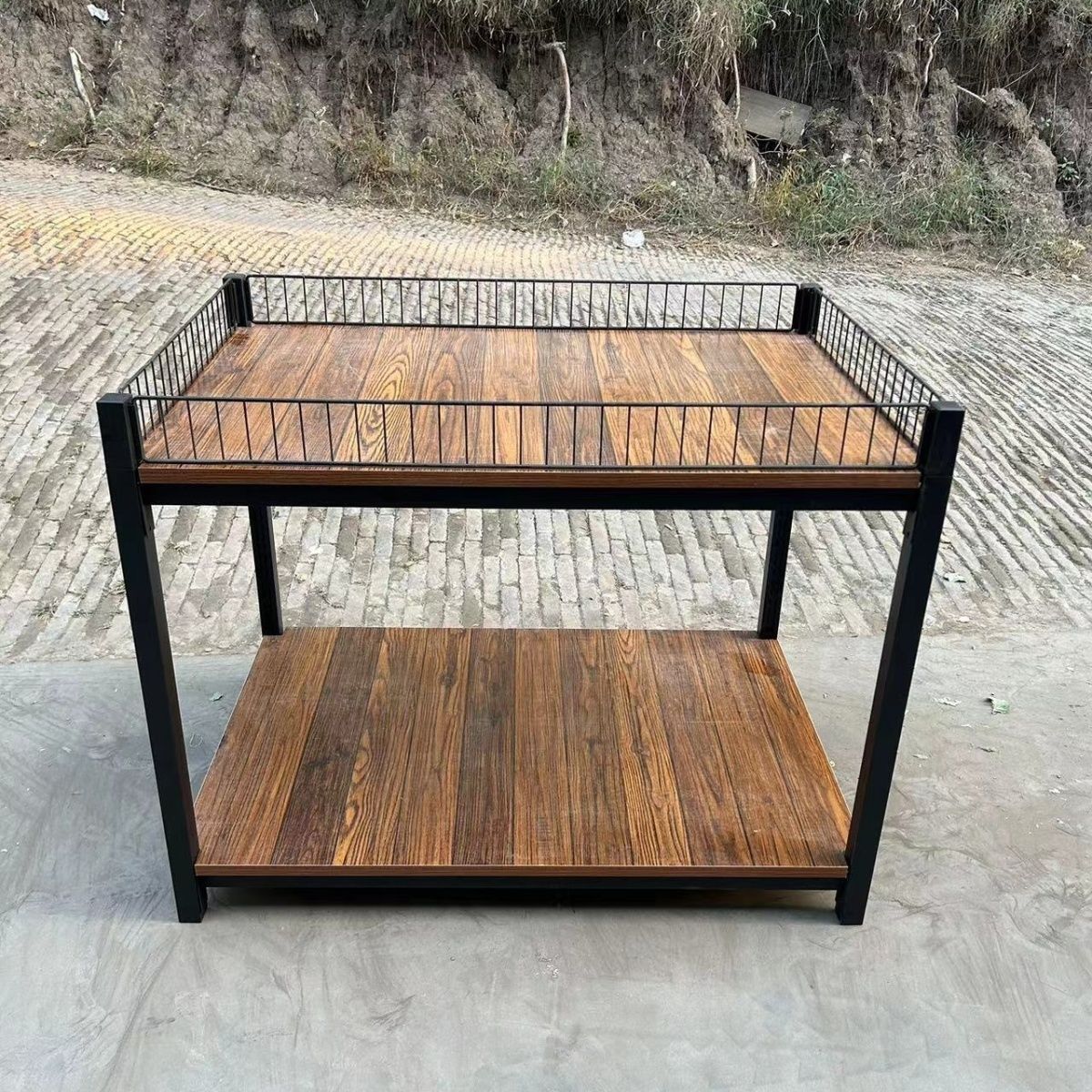 超市货架三层奶堆架饮料牛奶展示架粮油米面促销台牛奶堆围栏货架