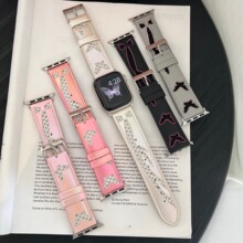 蝴蝶网洞皮质表带适用applewatch苹果手表iwatch98代76SE透气运动