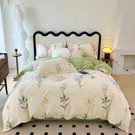 全棉加厚磨毛四件套纯棉床单被套床笠款保暖三件套四件套床上用品