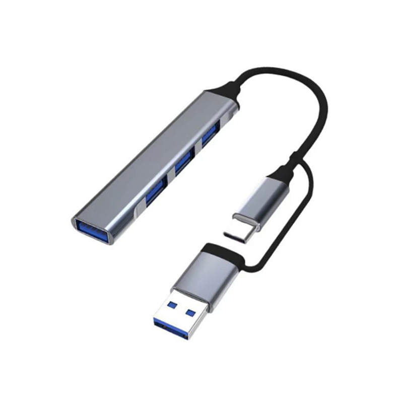 Aleación de aluminio ultrafino 4 puertos USB 3.0hub Hub tipo C USB3.1 uno-cuatro USB C divisor