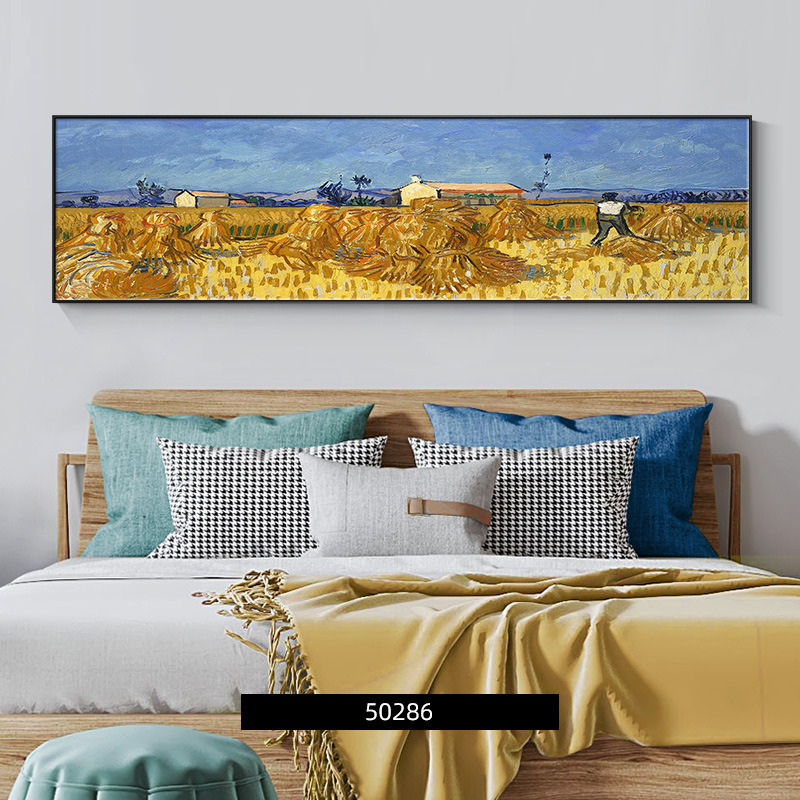 深圳大芬油画村现代挂画卧室床头装饰画梵高名画主卧房间墙面壁画|undefined