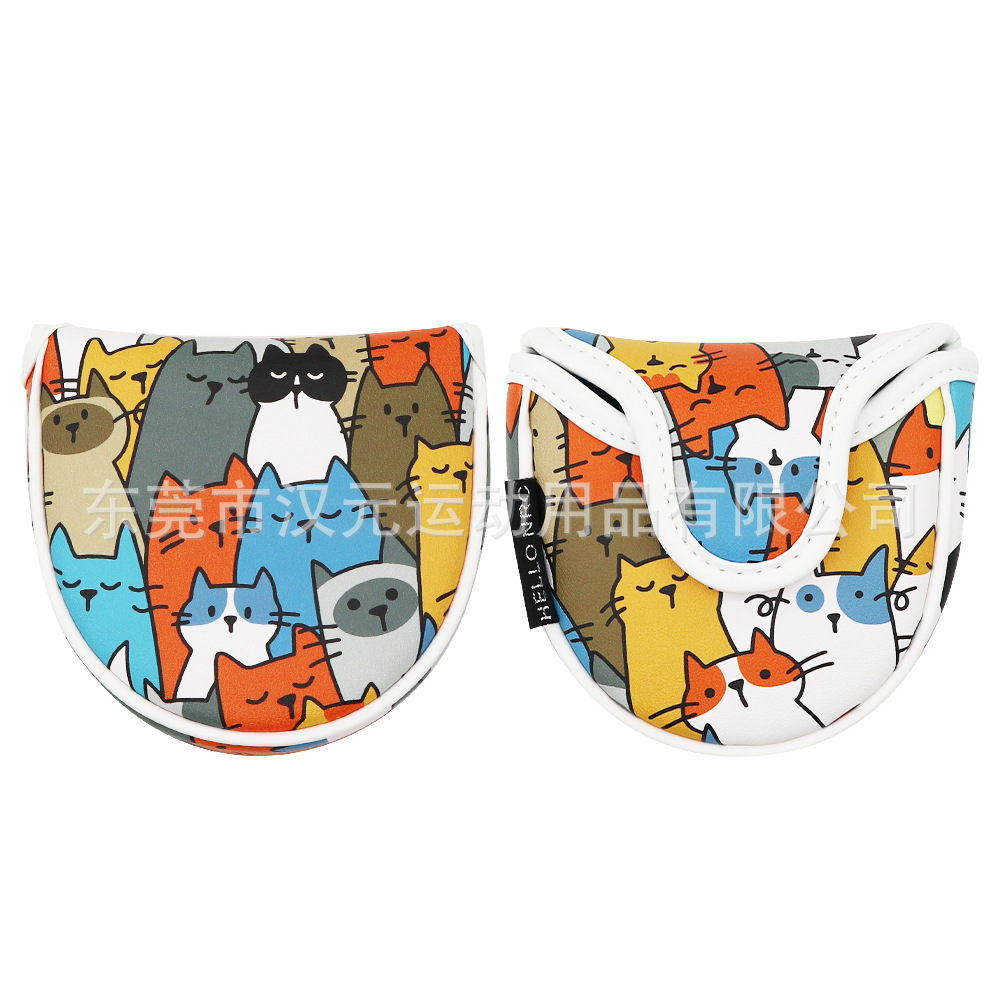 メーカー卸売りゴルフクラブカバーの棒カバーのキャラクタープリント猫の頭カバーの保護カバーのゴルフアニメ