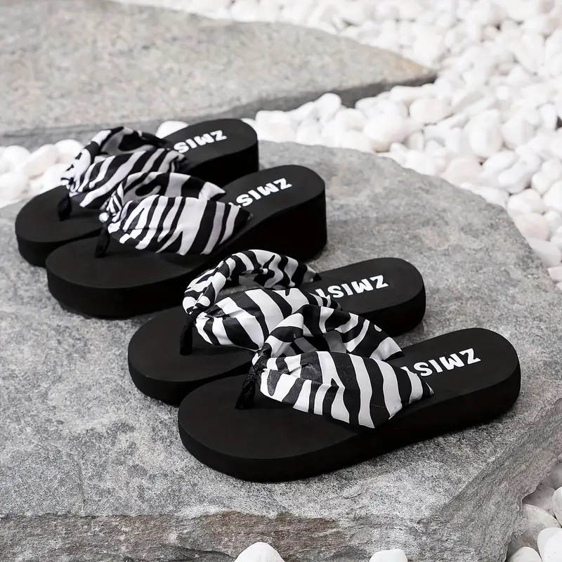 Temu Cross-Border Popular Bohemian Women's Flip-Flops Open-Toe Outdoor Export Eva Summer Beach Sandals