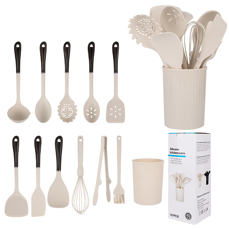 Juego de 12 piezas de pegamento de mango de cobra de silicio bx16 - blanco