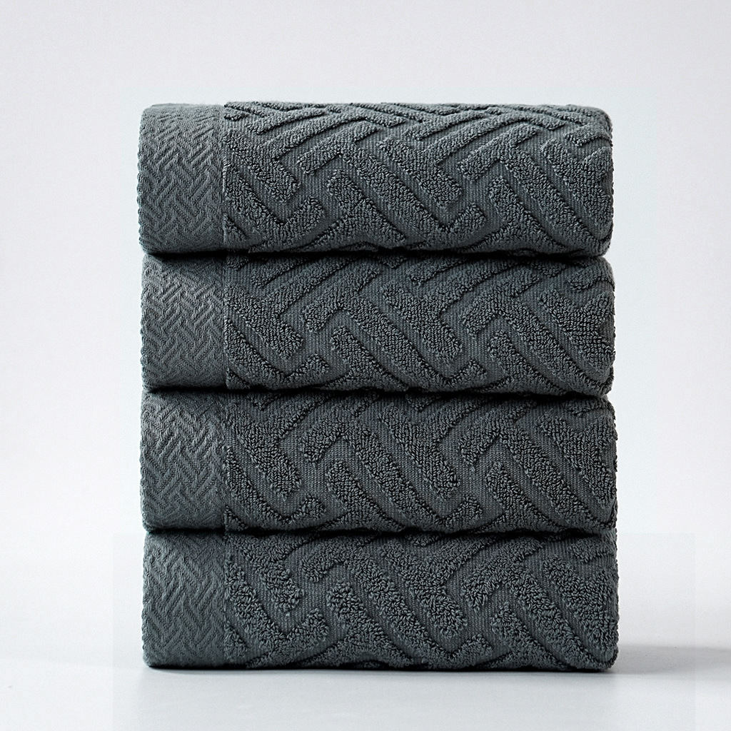 Toalla grande de lavado de cara lisa de algodón puro transfronterizo, suave y absorbente de agua para adultos, toalla facial al por mayor de Amazon