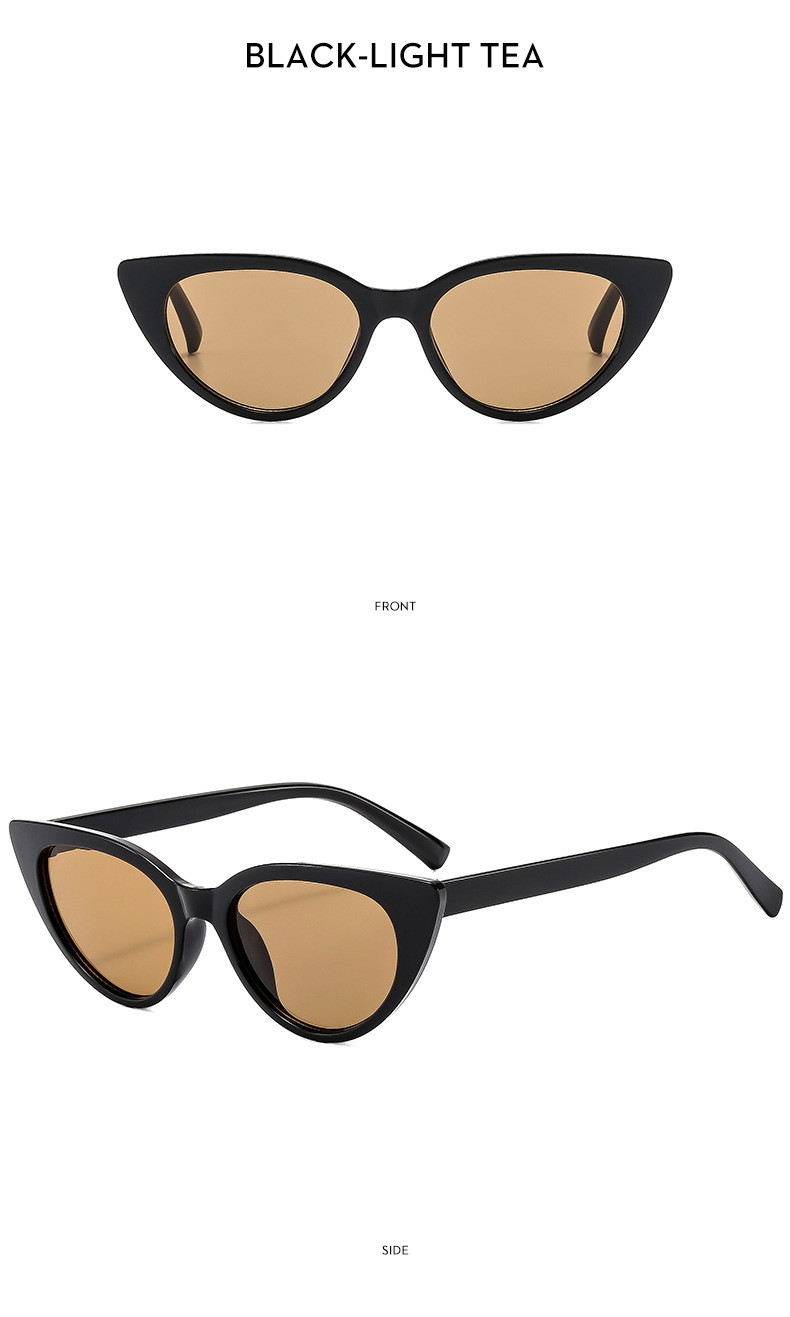 28g Weight Full Frame Glasses Structure Sunglasses Classification PC, UV400 Protection Lens Material Cat Eye Glasses Style Holiday, Travel Occasion Solid Color Pattern All Seasons Season Women's Gender Streetwear Style Streetwear Solid Color PC UV400 Protection Cat Eye Full Frame Women's Sunglasses 15