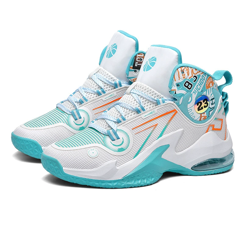2025 надувная баскетбольная обувь мужская весна новая дышащая боевая обувь для учащихся начальной и средней школы молодежная детская спортивная обувь