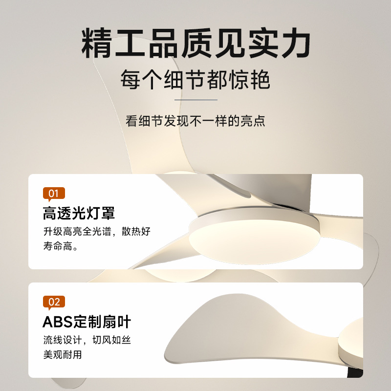 [Seleccionado cuidadosamente] Lámpara de ventilador moderno minimalista nueva lámpara de ventilador de techo pequeña silenciosa lámpara de ventilador de techo de protección ocular de espectro completo