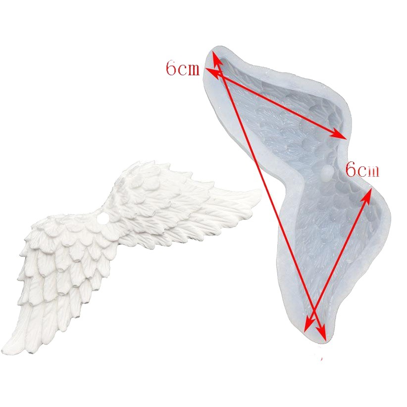 Bricolaje alas listado de silicona molde creativo alas de Ángel alas de plumas fondant molde de silicona en stock