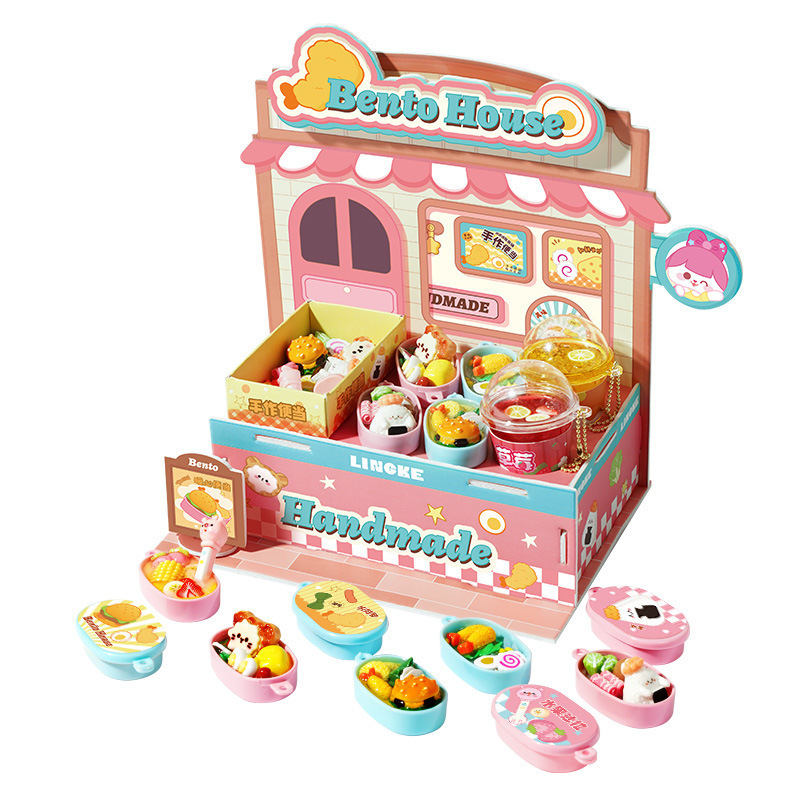 Xiaoling Toys 楽しい弁当屋ビルディングミニ手作り DIY 小屋女の子シミュレーションままごと教育子供|undefined