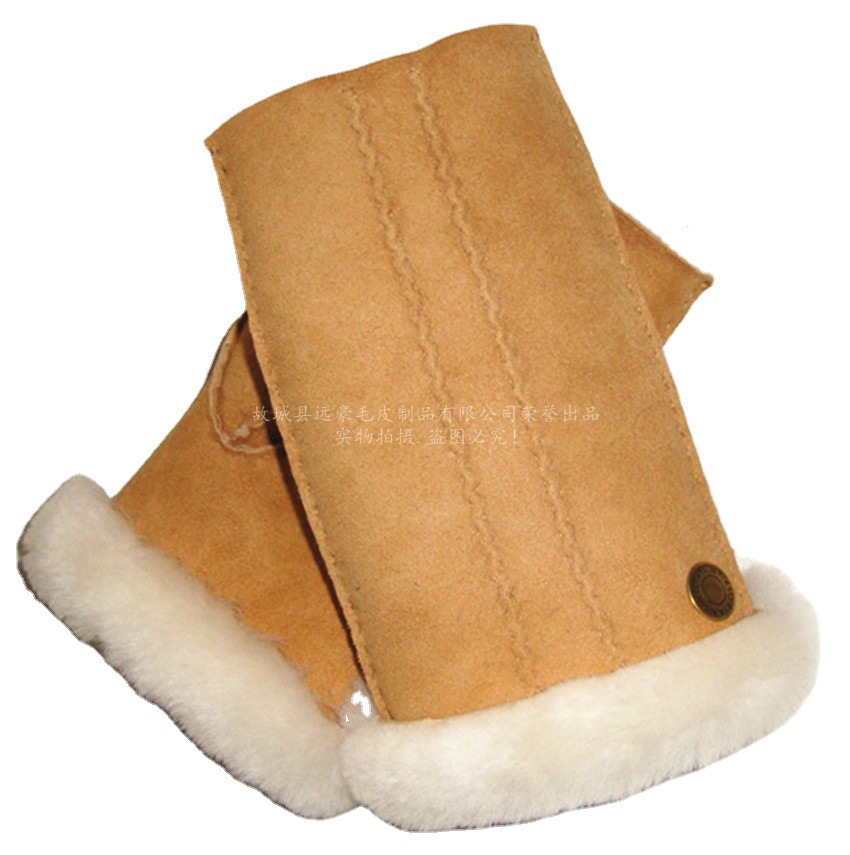 羊皮真皮手袋男は冬にベルベットを厚くして保温して自転車に乗ってバイクを運転してタッチパネルの半指手袋を運転する