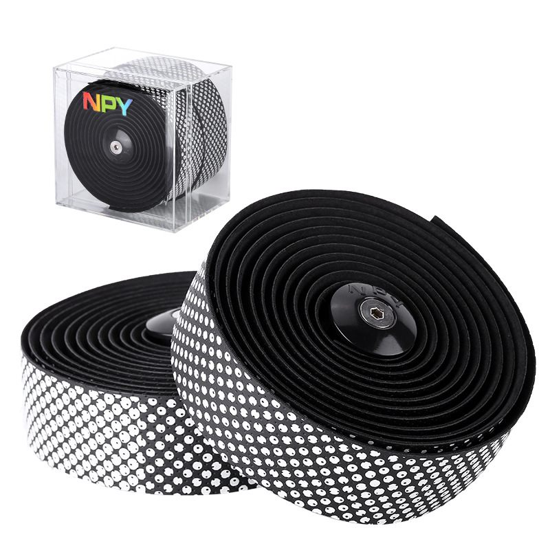 Correa elástica de lunares blancos