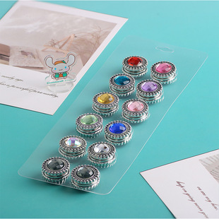 Cross-border special for gradient color diamond scarf scarf fixed buckle ethnic elegant exquisite clothing with scarf buckle
