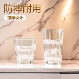 波匠创意钢化玻璃杯果汁杯饮料杯洋酒杯啤酒杯加厚水杯批发印logo