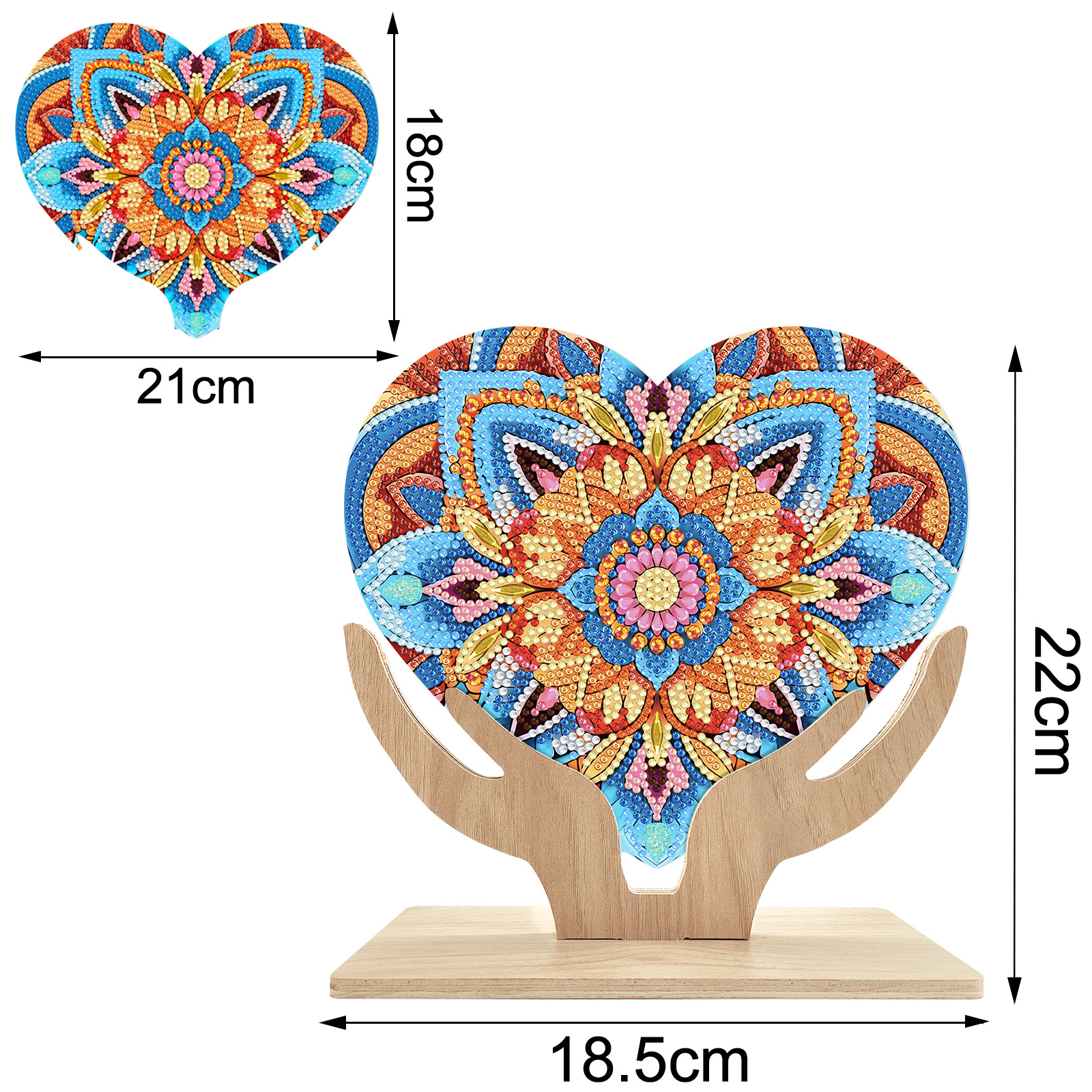 Pintura de diamante alrededor de madera amor mariposa DIY dibujo de diamante decoración de escritorio venta al por mayor en caliente transfronteriza