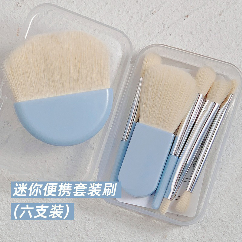 xixi 新滄州メイクブラシセット 6 パックポータブルアイシャドウブラシブラッシュブラシルースパウダーブラシ美容ツール|undefined