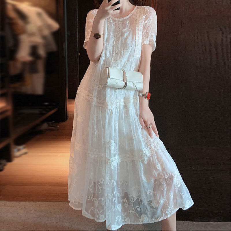 Lace long skirt
