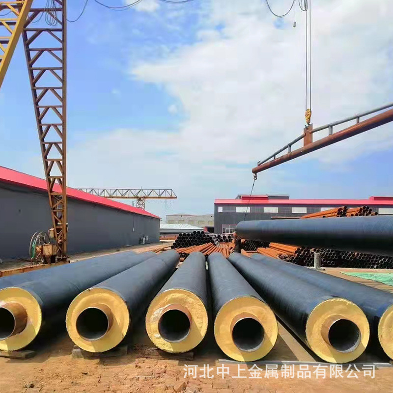 聚氨酯保温钢管防腐螺旋管聚乙烯保温管道集中供热小区保温管岩棉