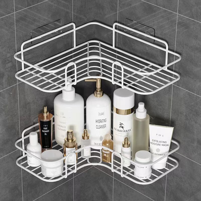 ✅Bathroom triangle storage rack manufacturer supplies punch-free…