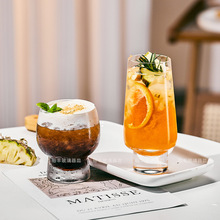 ins高颜值玻璃水杯鸡尾酒果汁冰咖啡馆杯子奶茶杯餐厅冷饮冰沙杯