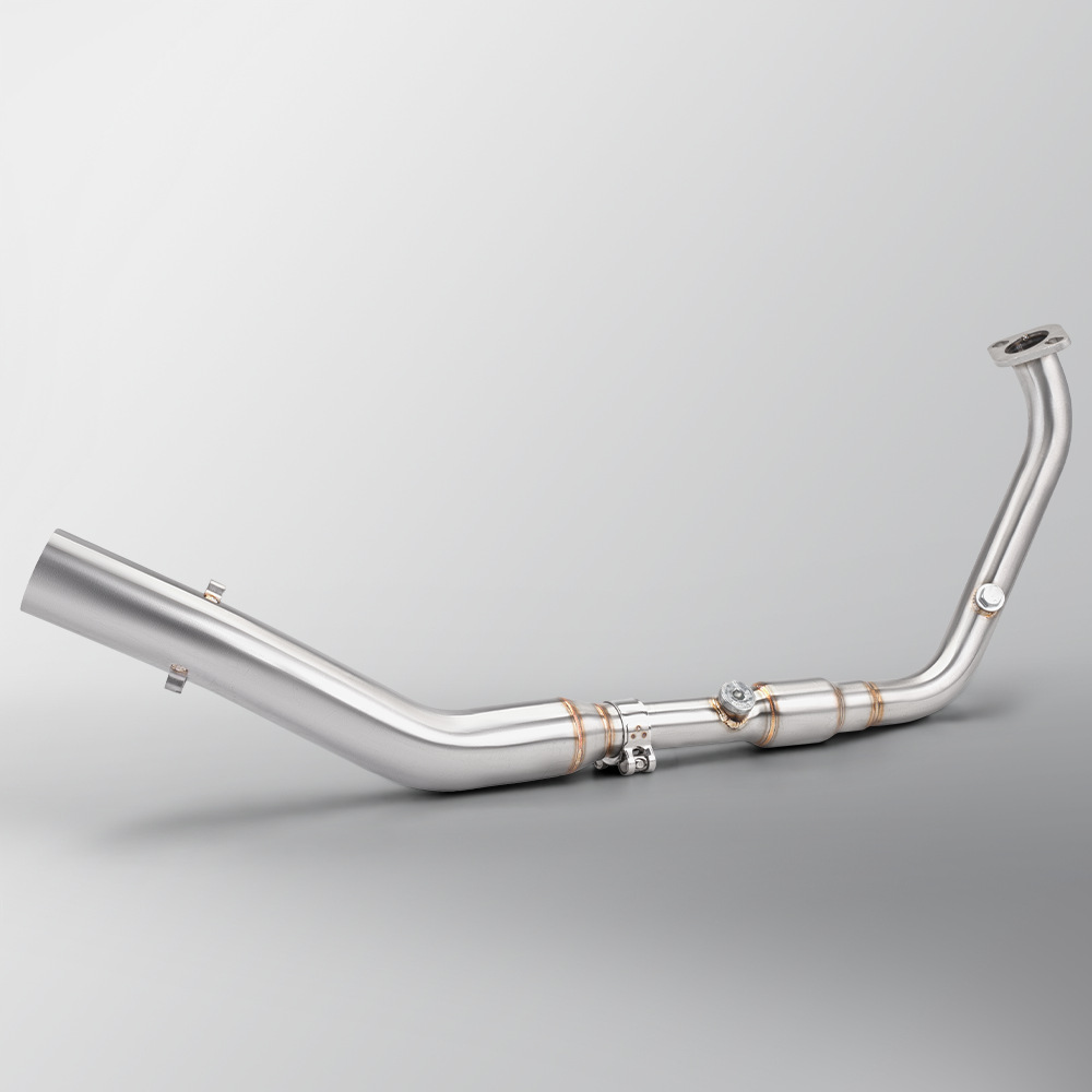 Motorcycle modification is suitable for MT15/R15 4V double oxygen port front exhaust pipe stainless steel special car