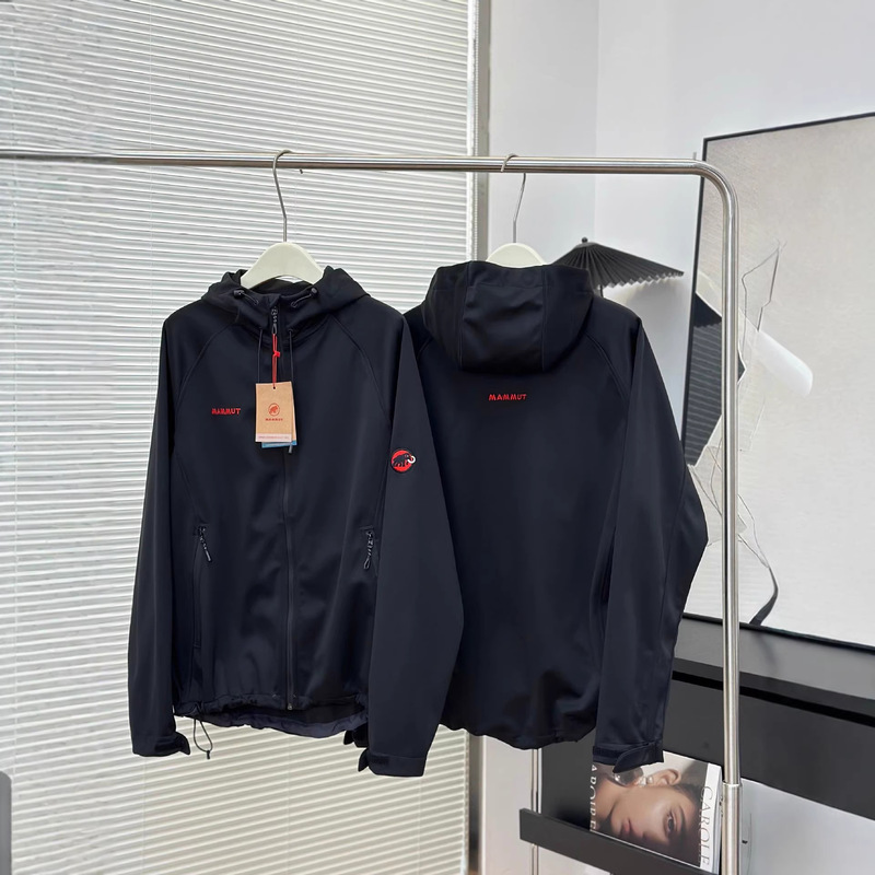 Dropshipping 26 Spring Collection Mamm Mammoth Embroidered Red Label Softshell Hooded Jacket for Men