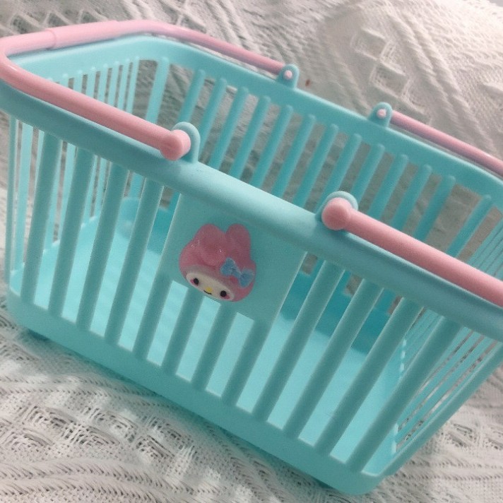 Cesta de almacenamiento portátil macarón encantadora rosa de corazón de niña pegatinas de papelería accesorios de escritorio cesta de almacenamiento