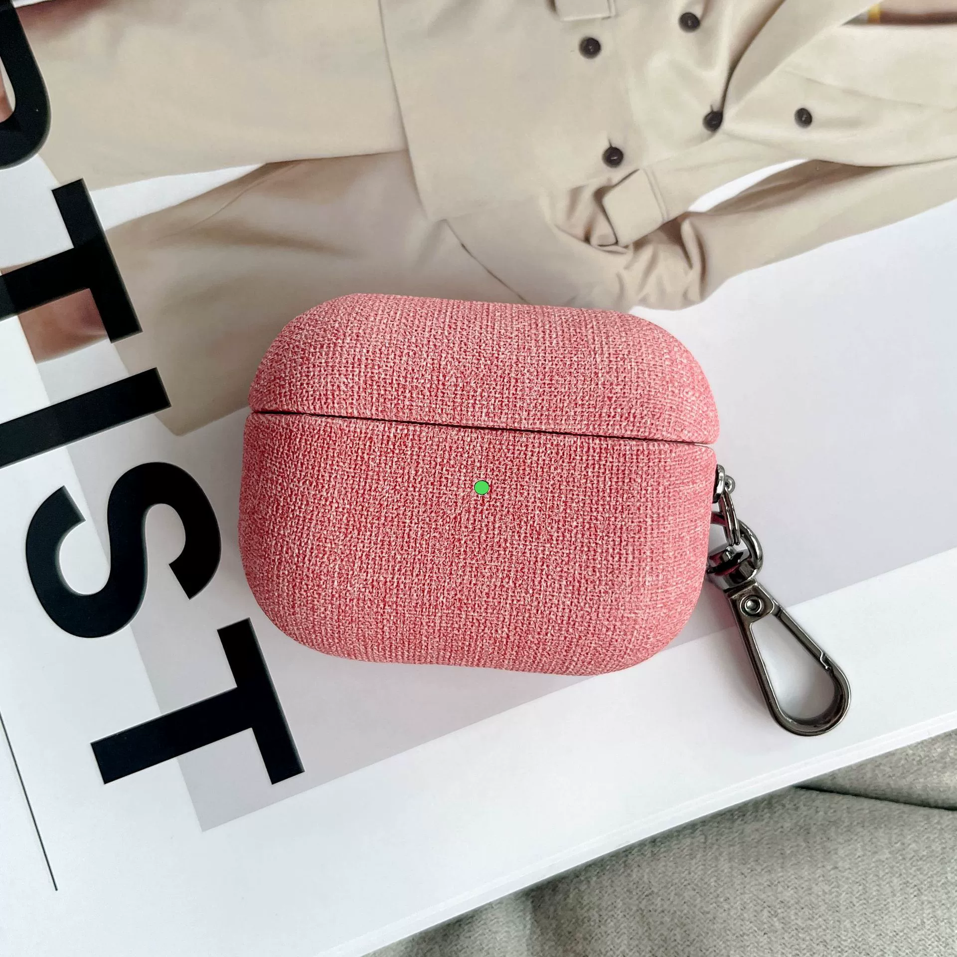Новый защитный комплект из денима AIRPODSPRO2 ткань образец новая 4-е поколение ушная раковина PU ремень подвесная пряжка без следов клея
