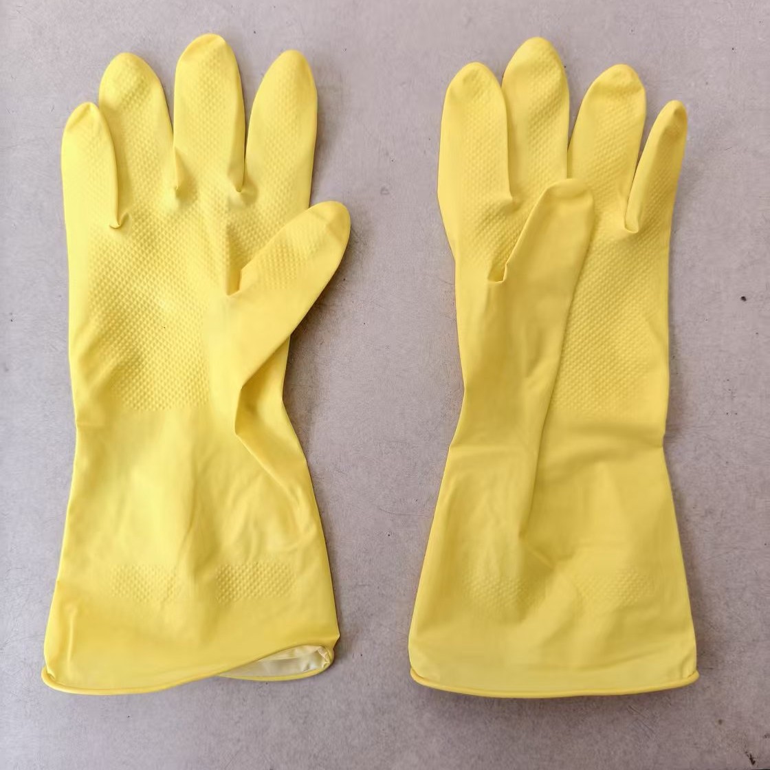 Guantes de látex ligeros y delgados resistentes al desgaste lava platos cocina goma resistente al agua limpieza doméstica lavandería