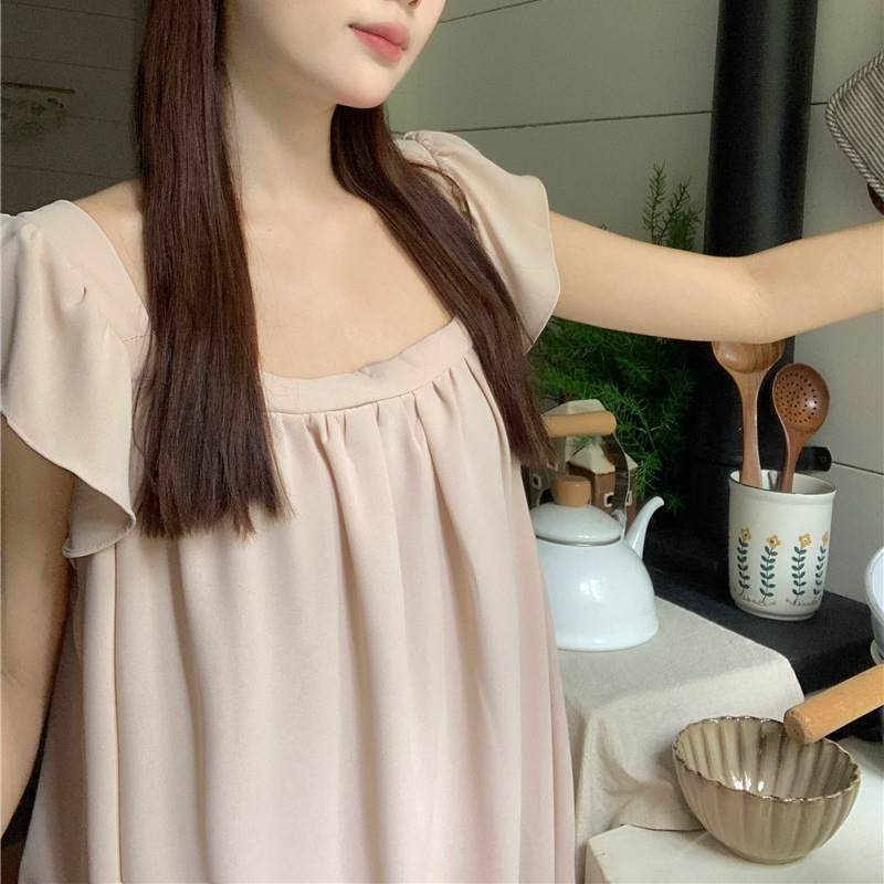 summer solid breathable comfortable pijama