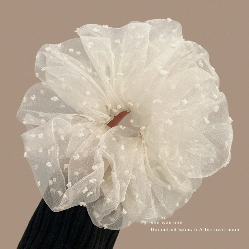 Anillo para el cabello de intestino grueso de gran tamaño coreano, bufanda cuadrada de alta calidad femenina, cuerda para el cabello, banda elástica y duradera, flor de viento perezosa