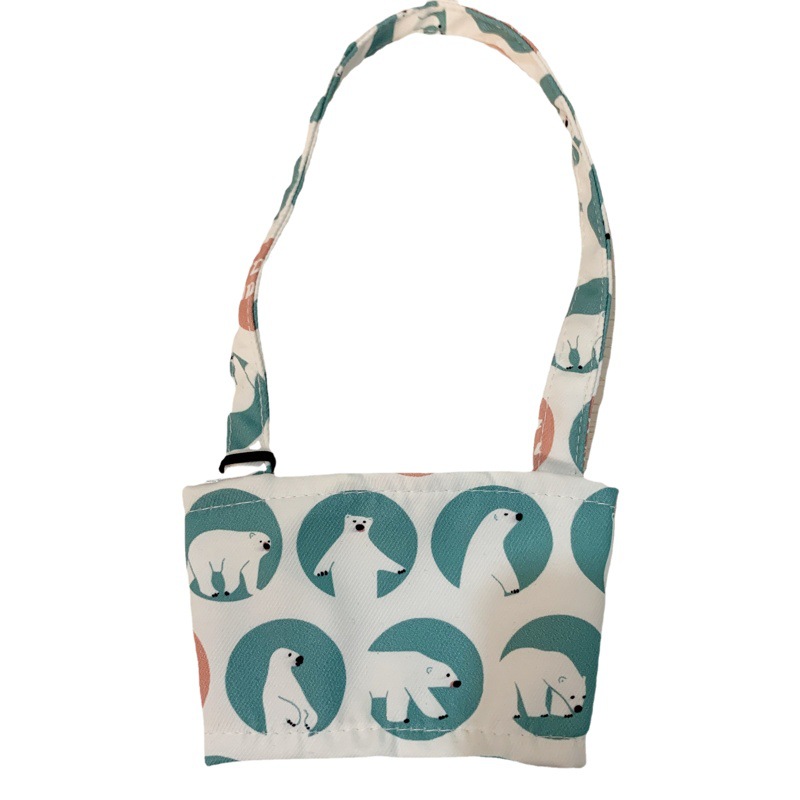 Simple dibujos animados bebida taza bolso taza cubierta mano taza cubierta lienzo leche té bolsa portátil media taza pequeña bolsa