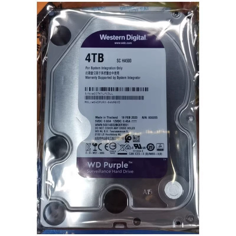 Фиолетовый жесткий диск 1Т 2Т 3Т 4Т6Т8Т механический HDD настольное видеонаблюдение видеосохранение мониторинг