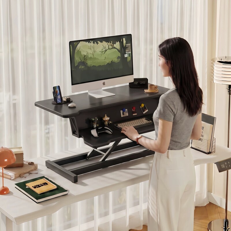 Standing Adjustable Desktop Work Station Office Monitor Riser Laptop Stand Folding Computer Desk Standing Adjustable Desktop Work Station Office Monitor Riser Laptop Stand Folding Computer Desk