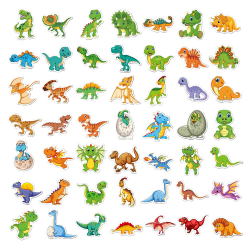 Dinosaur stickers 100 children's graffiti stickers personalized cartoon suitcase computer waterproof dinosaur stickers