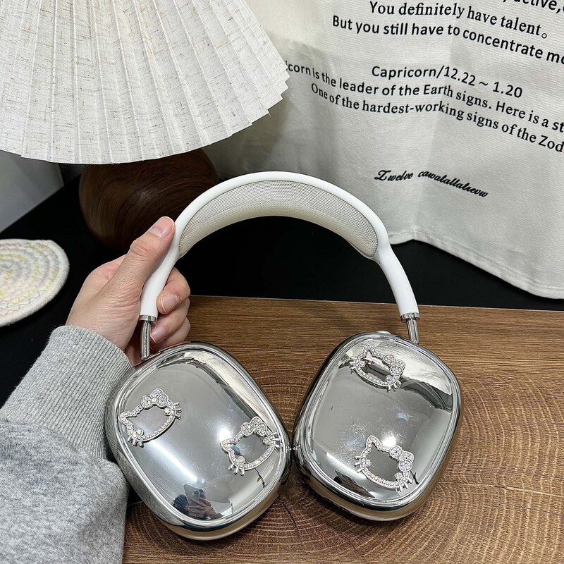 silver plating for AirPods Max protective cover Apple headset Bluetooth headset earmuffs soft shell