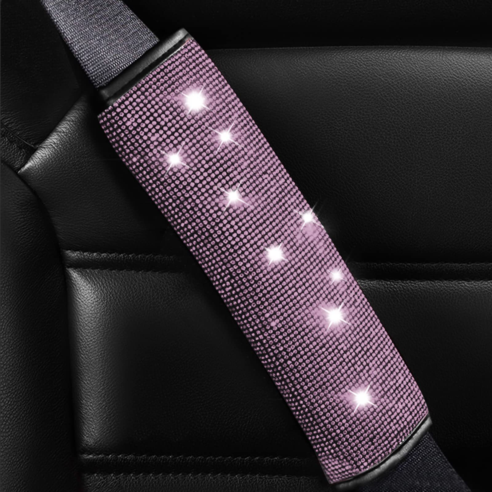 Car Steering Wheel Cover Diamond New Four-Season Universal Seat Belt Cover Multi-Piece Coaster Steering Wheel Protective Cover