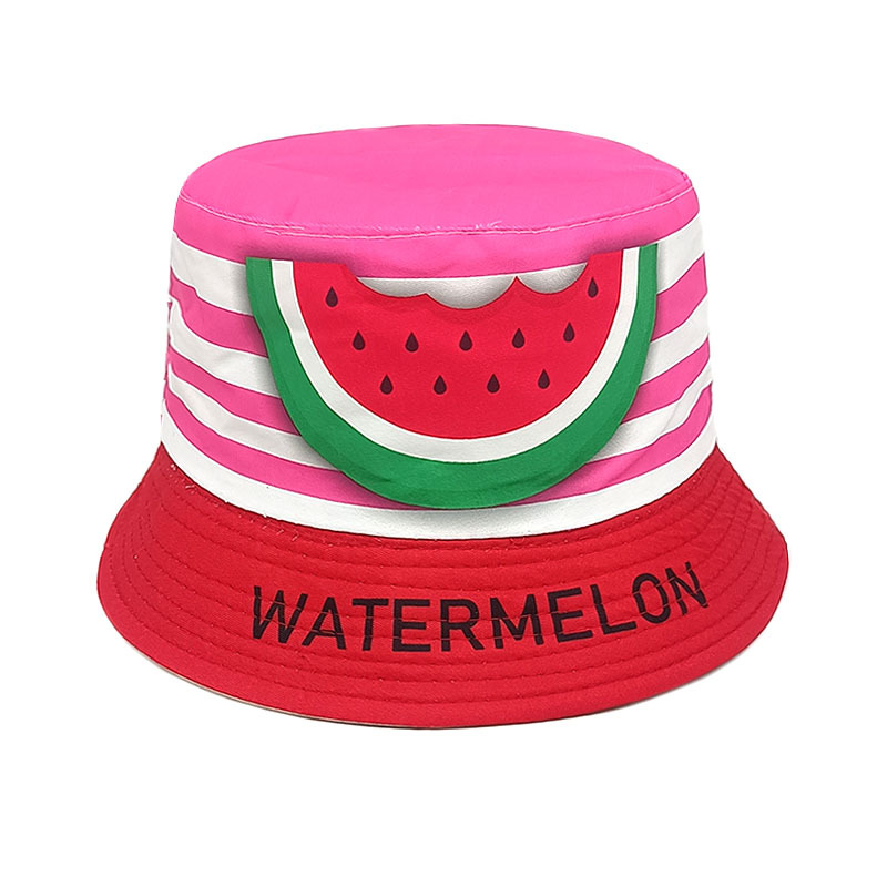 Children Unisex Cute Letter Watermelon Printing Bucket Hat display picture 7