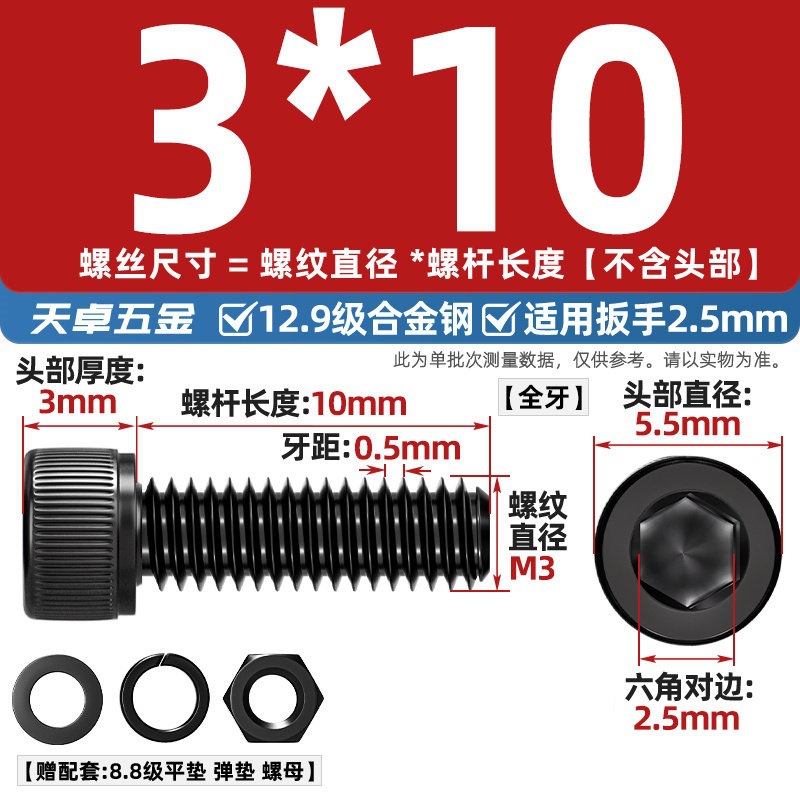 Болт Tianzhuo Wujin M3x10