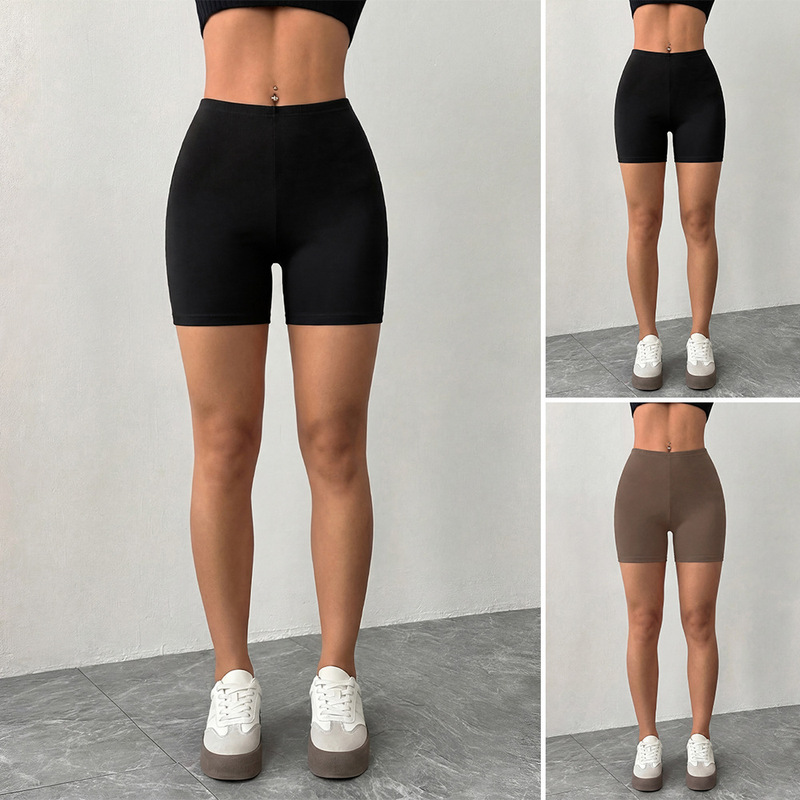 Cross-border women's high-waisted, hip-lifting yoga shorts, fitness leggings, quick-drying running tights