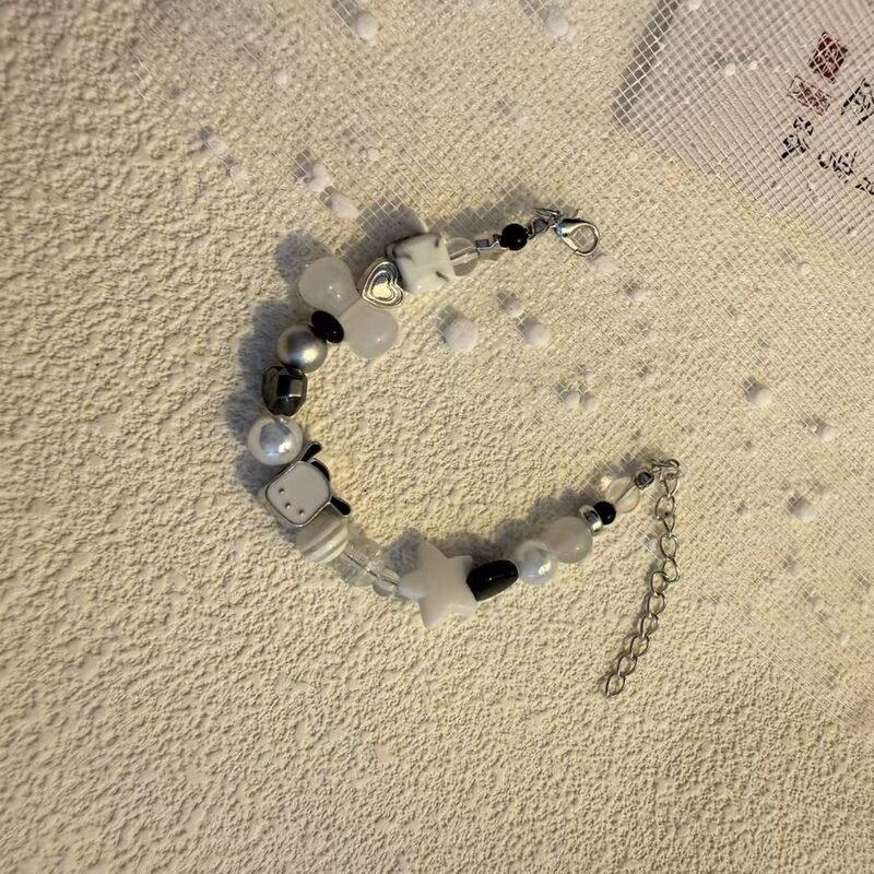 新款碎花星星琉璃手链女ins小众设计森系仙女甜美闺蜜彩珠手串女|undefined