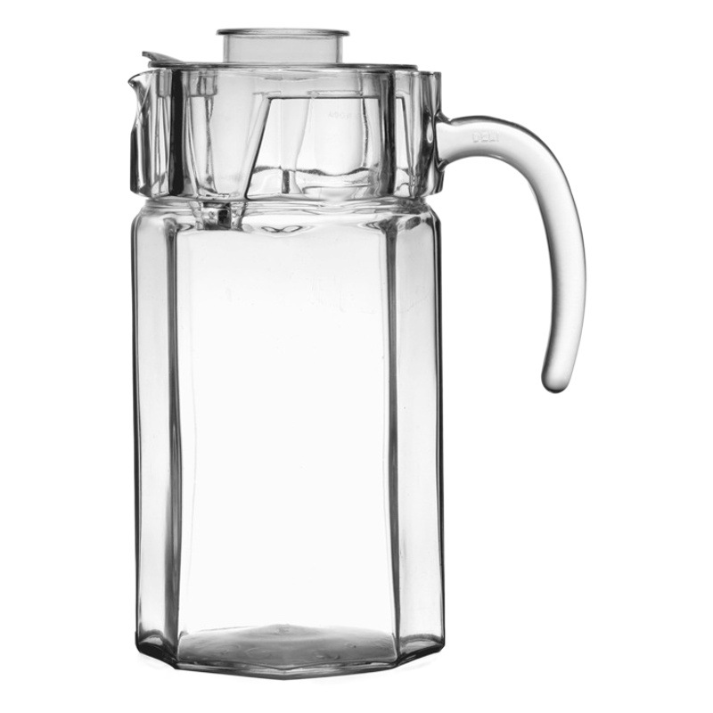Manzana verde 1.25L gran olla octogonal hervidor de agua fría olla de jugo de cerveza olla de agua de vidrio serie EH1003-1