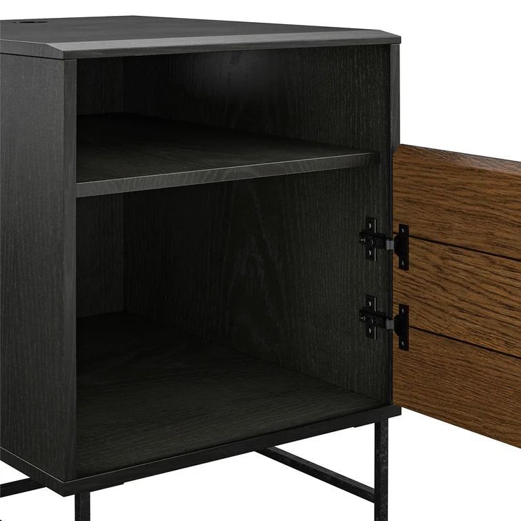 Transfronterizo estilo americano de estilo rústico mesilla de cabecera de estilo industrial mezcla de gabinete lateral bajo mostrador ensanchado espacio de almacenamiento más grande