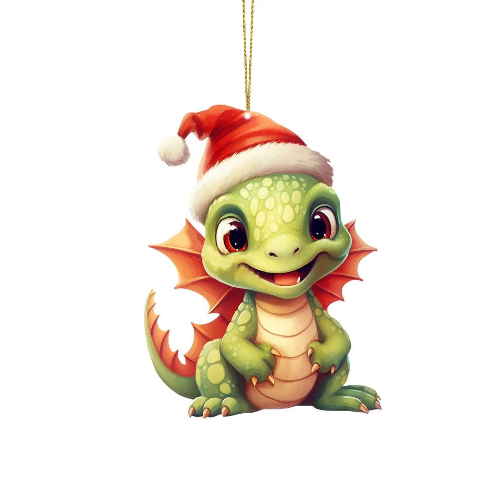 Amazon transfronterizo nueva serie de dinosaurios de Navidad colgante decoraciones de coches de Navidad acrílico colgante plana