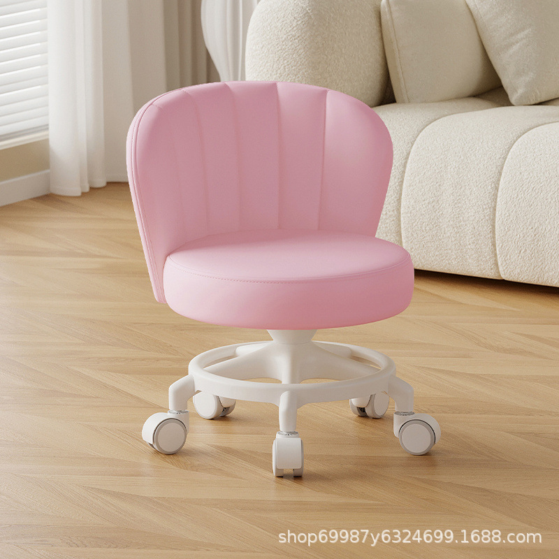 Rueda universal anti-rollback pequeña polea taburete baja silla respaldada para el hogar con un niño banco redondo rueda de correa rueda silenciosa