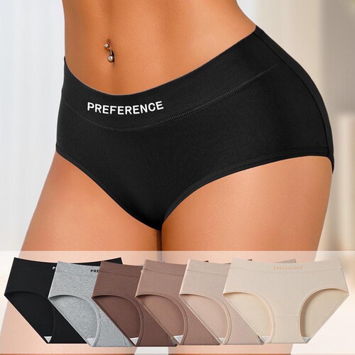 Cross-border best-selling sexy Maillard women's underwear cotton mid-rise triangle pants invisible breathable European and American plus-size sports