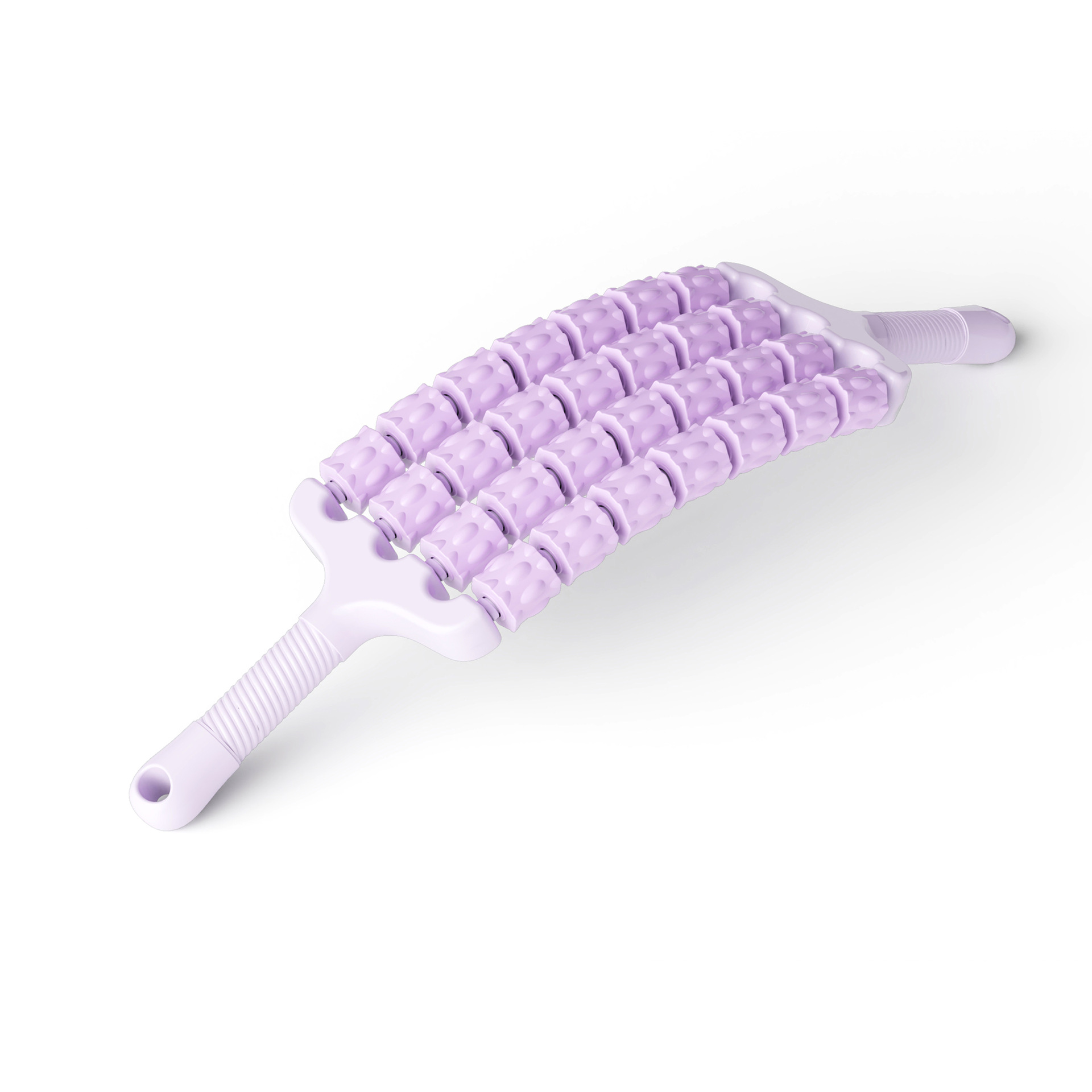 Four rows of bendable massage sticks purple