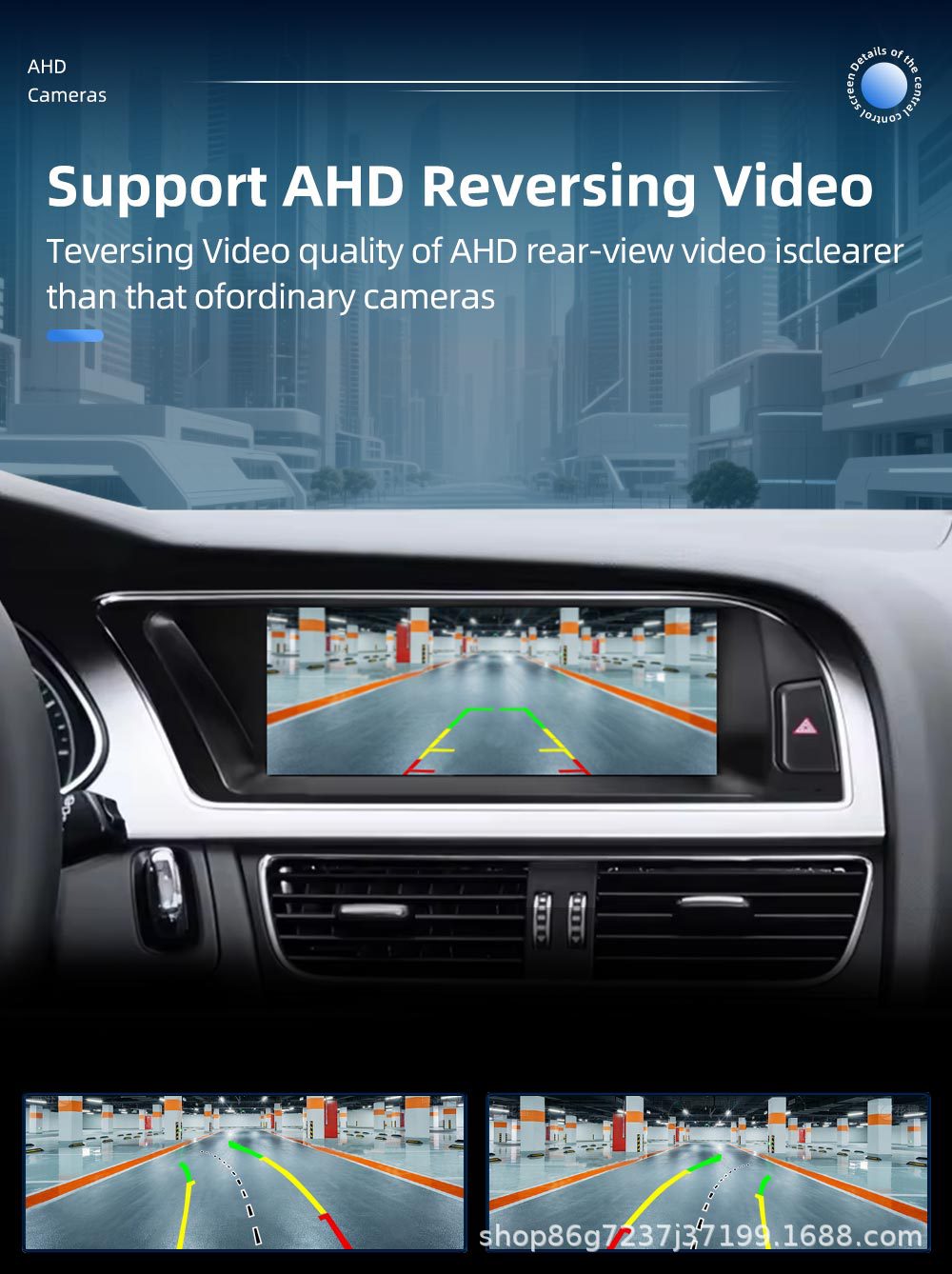 8.8inch Suitable for Audi A5 S5 Car Navigation Bluetooth Reversing Image Navigation All-In-One Central Control Display Screen