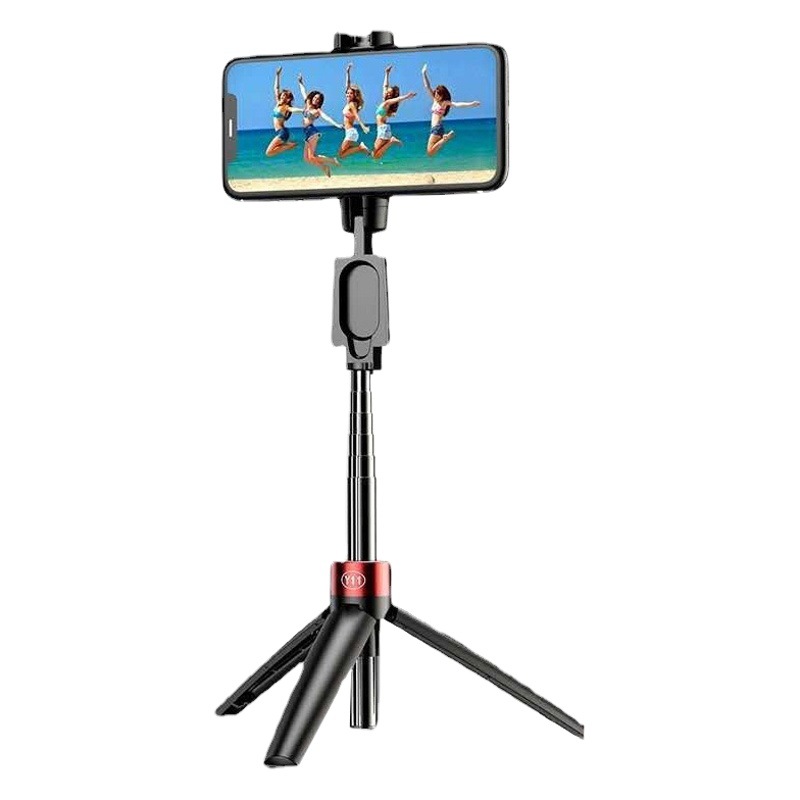 Acero inoxidable Bluetooth selfie stick teléfono móvil soporte en vivo universal multifunción retráctil portátil al aire libre titular del teléfono móvil